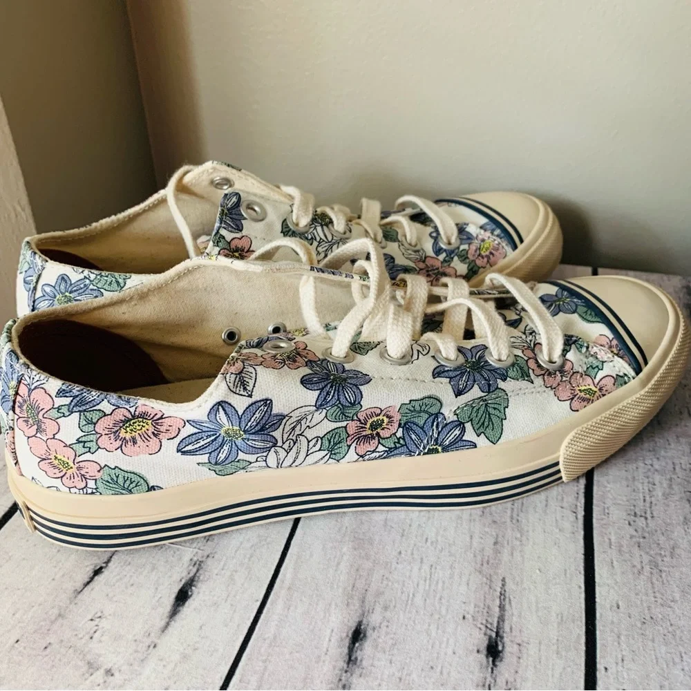 Keds Super 69 Recycled Unisex Super Recycled Canvas Floral Print Men 9/women 11 - Picture 3 of 6